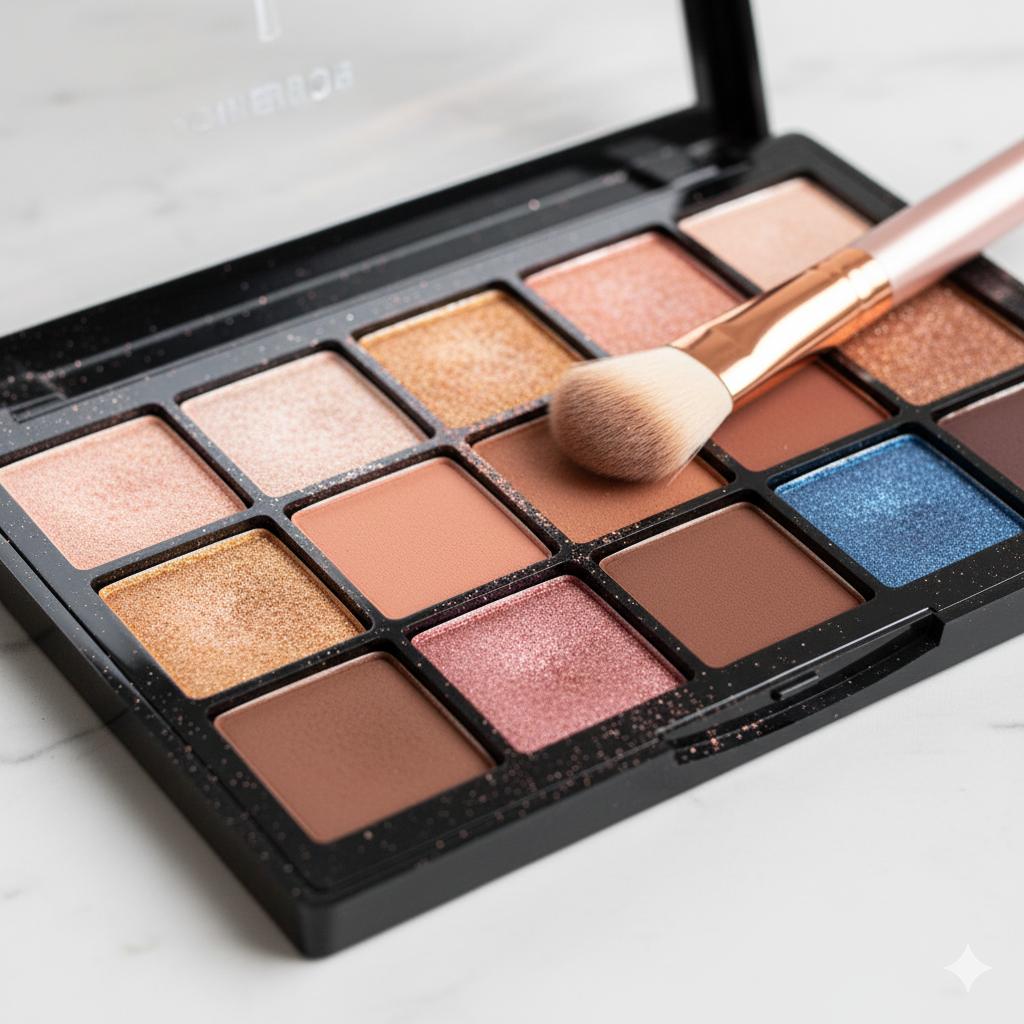 Charis 16 Color Glitter Matte and Shimmer Eyeshadow Palette