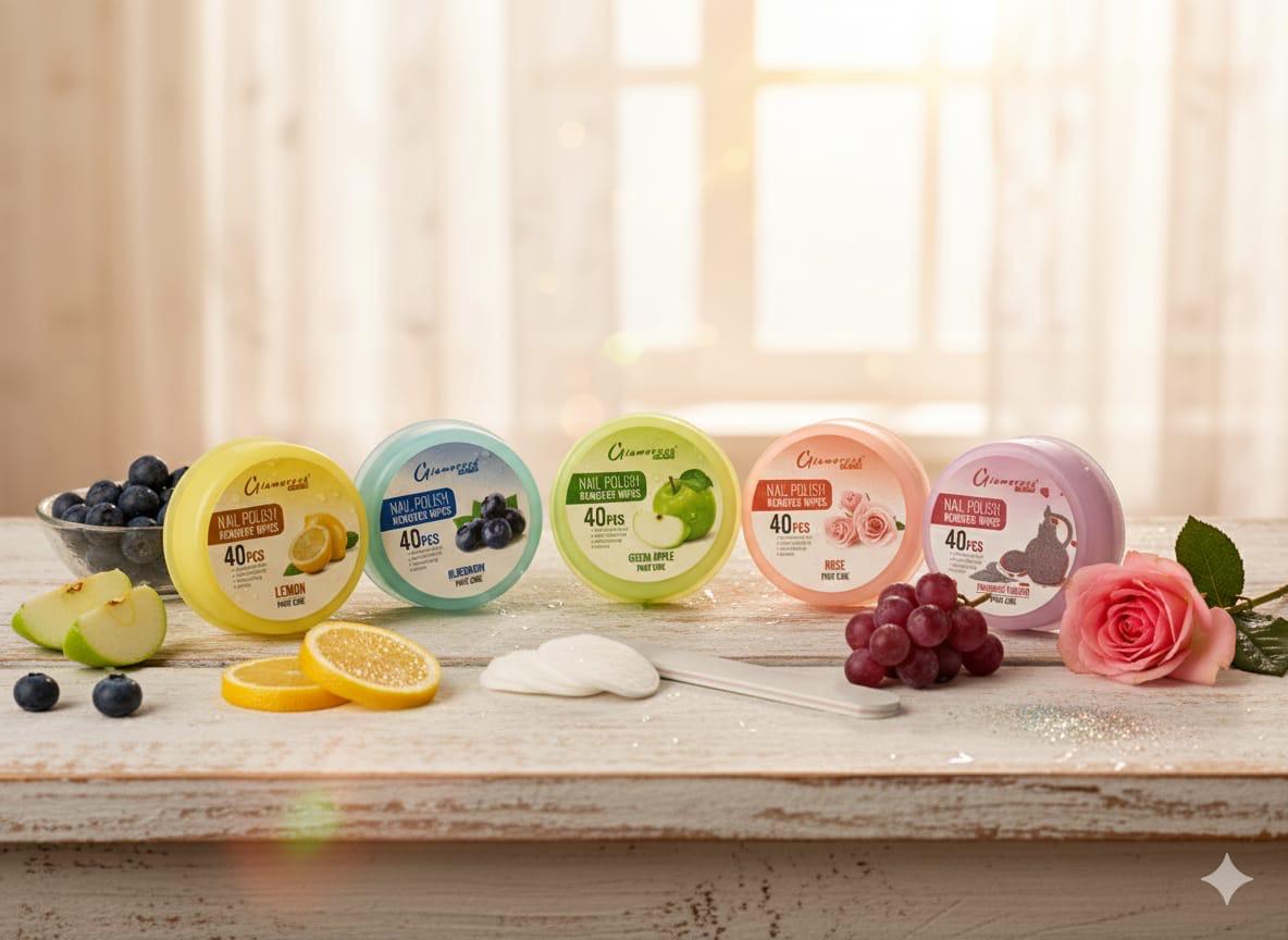 Glamorous Face Fruit-Scented Nail Polish Remover Wipes